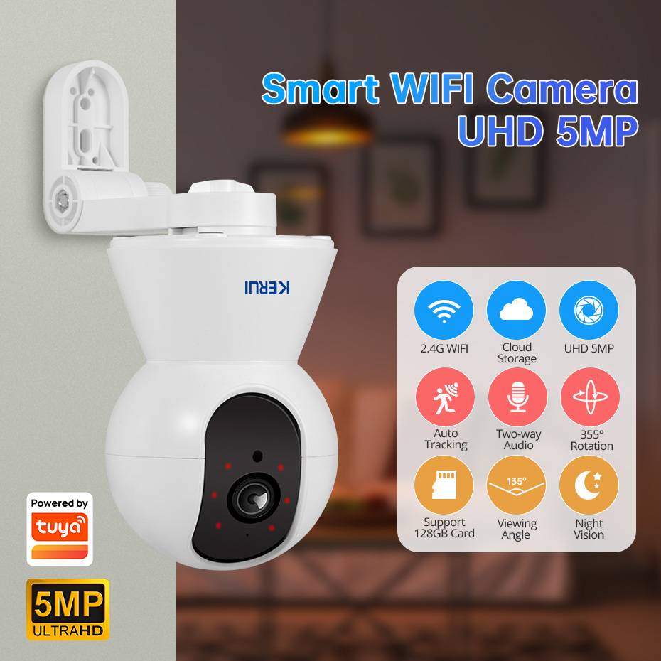 Smart Home Camera Ezviz - KERUI 4K 8MP Tuya Akıllı Mini