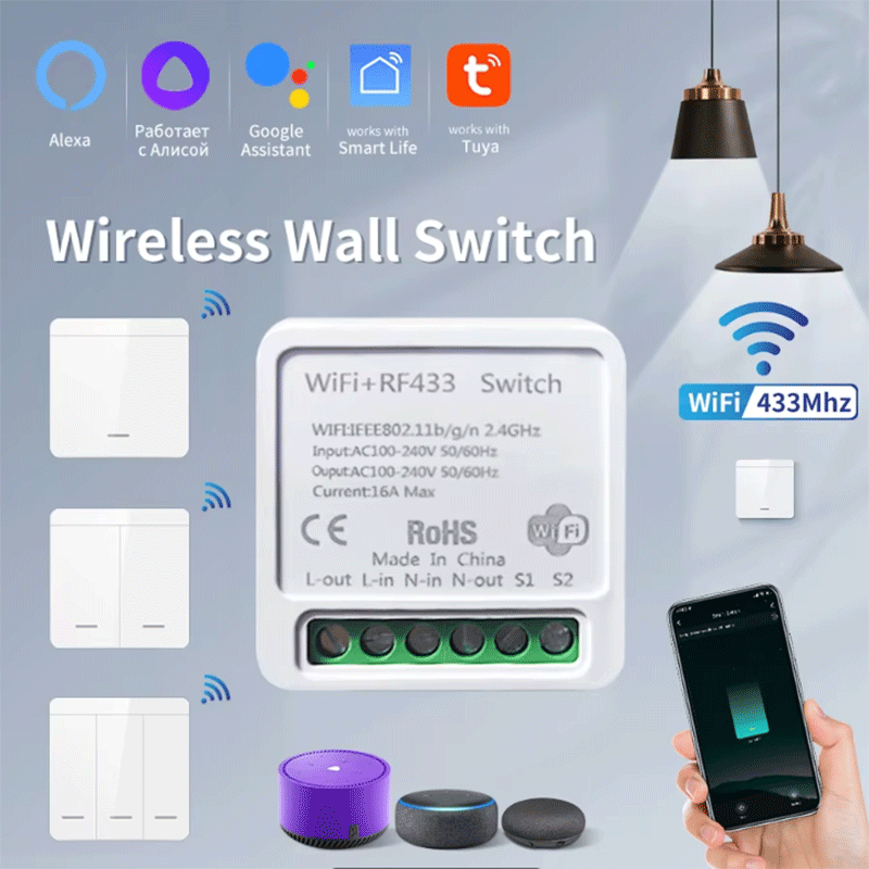 Smart Home Lighting - Tuya WiFi Akıllı Işık Anahtarı Akıllı