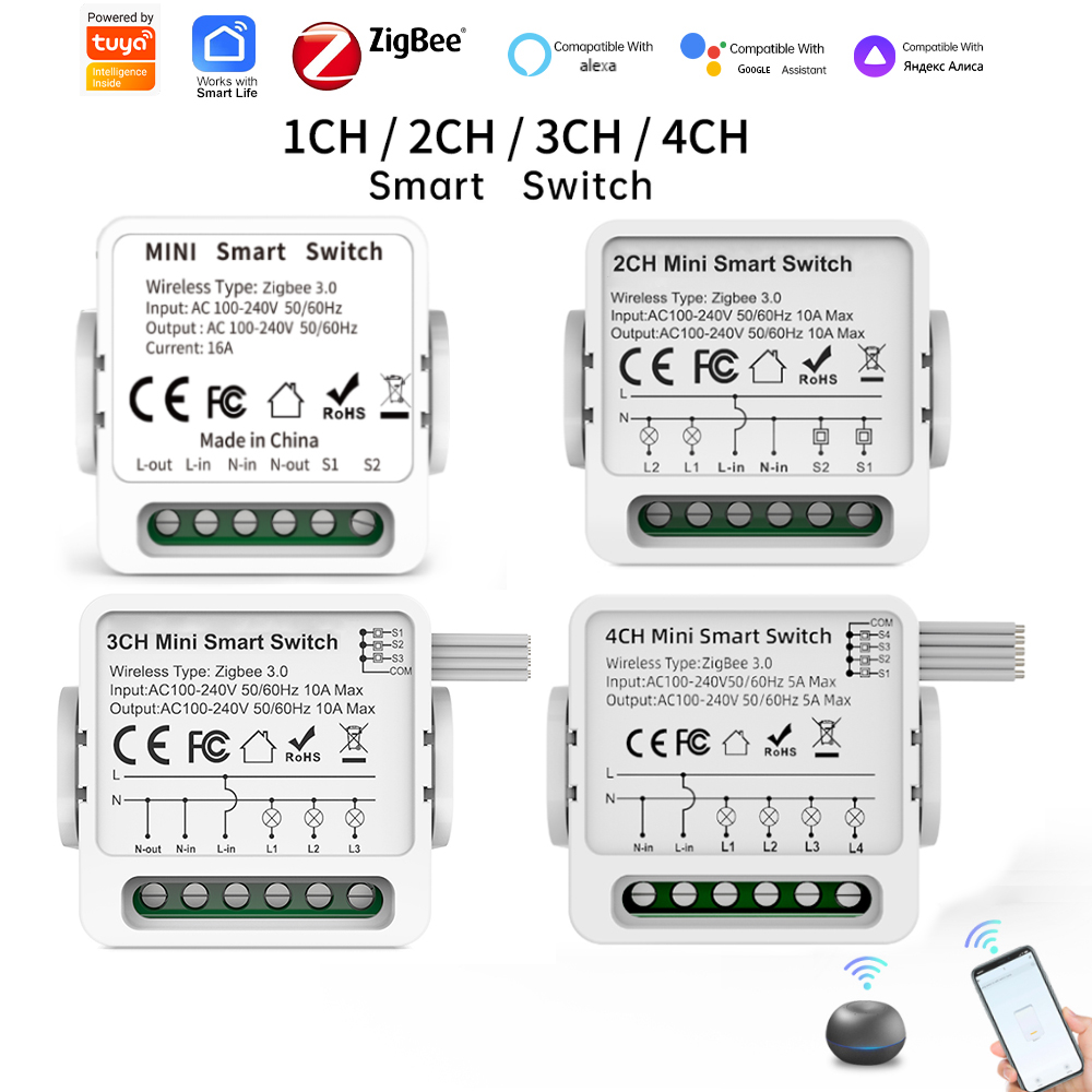 Smart Home Lighting - Tuya Zigbee 3.0 Akıllı Anahtar 1/2/3/4