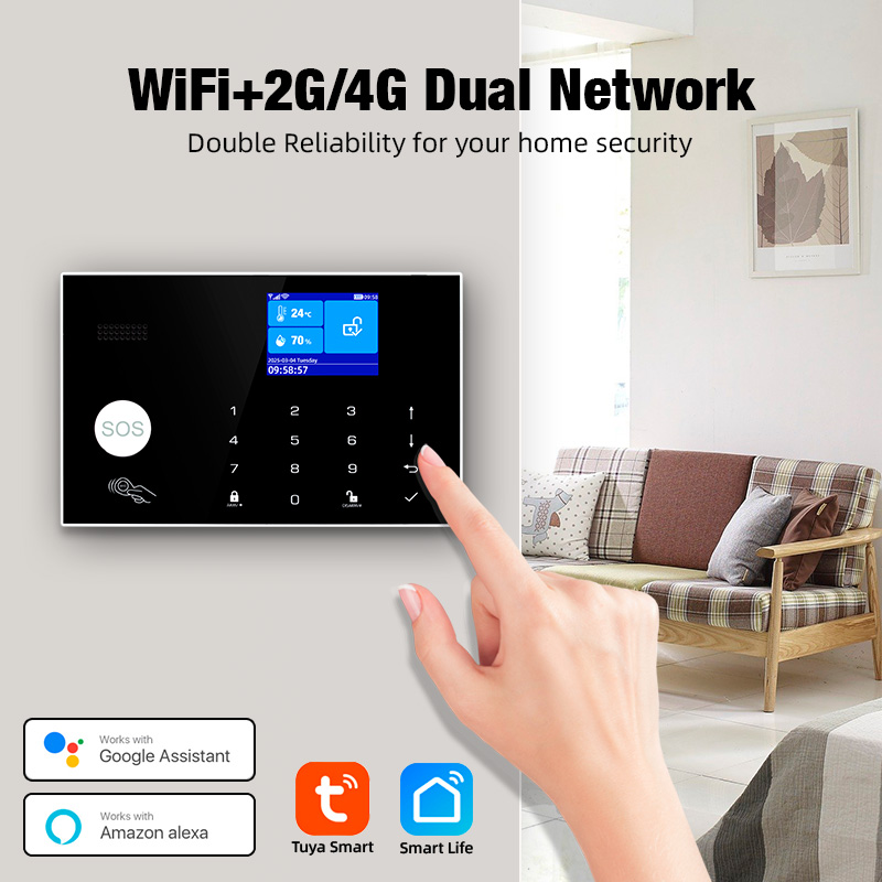 Smart Home Keyboard - KERUI 4G Alarm Kapı Zili Halka