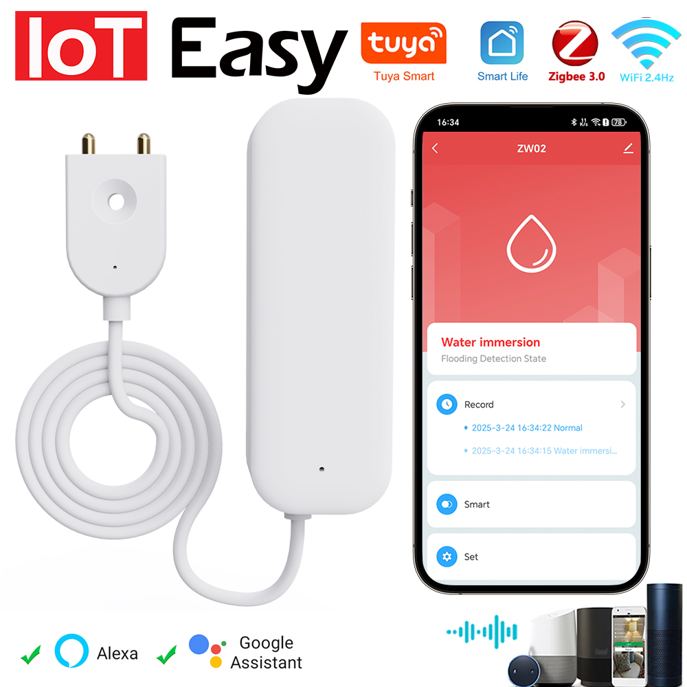 Smart Home Networking - Tuya WiFi ZigBee Su Sensörü Kaçak
