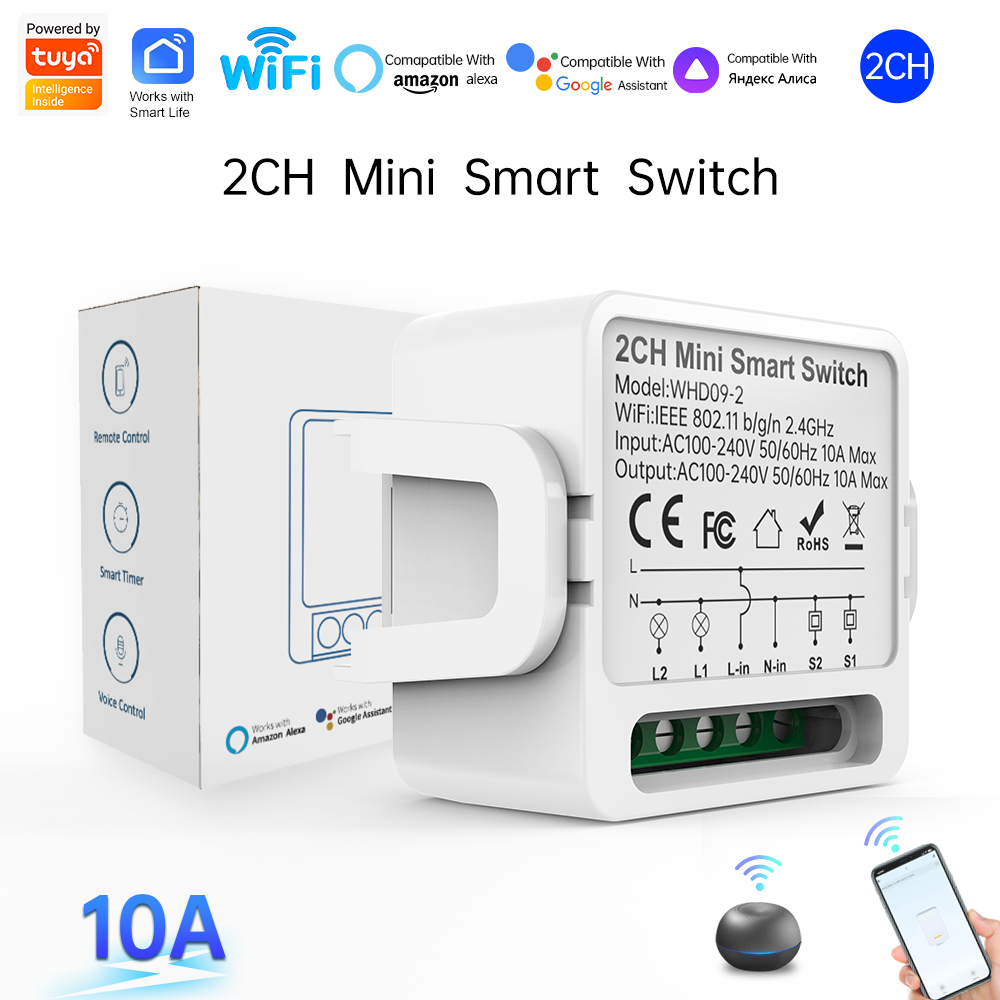 Smart Home Lighting - 2 Yollu Tuya Akıllı Anahtar 2'li