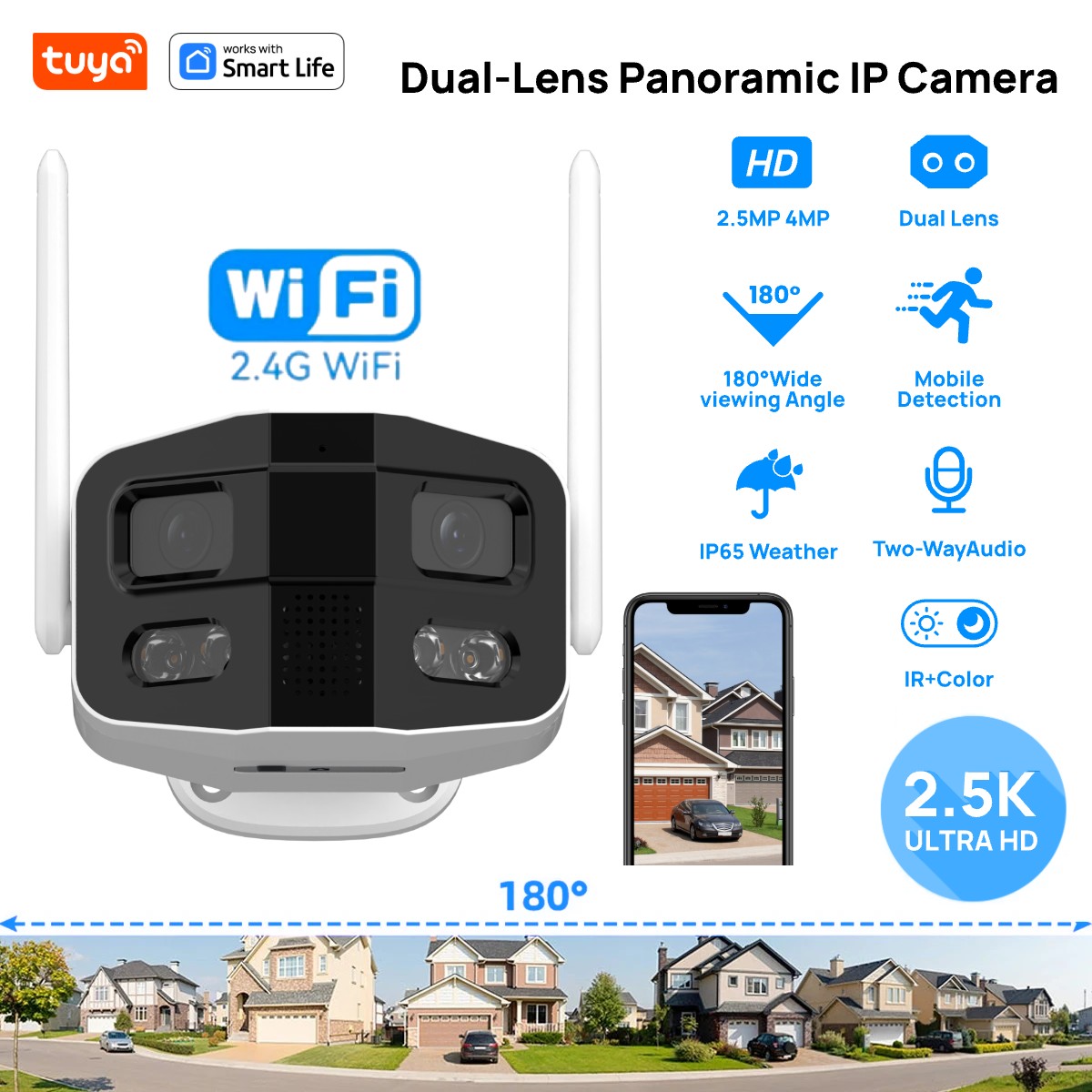 Tuya Smart 4MP 2.5K Çift Lensl - Smart Home Camera Ezviz incelemesi ve fiyatı