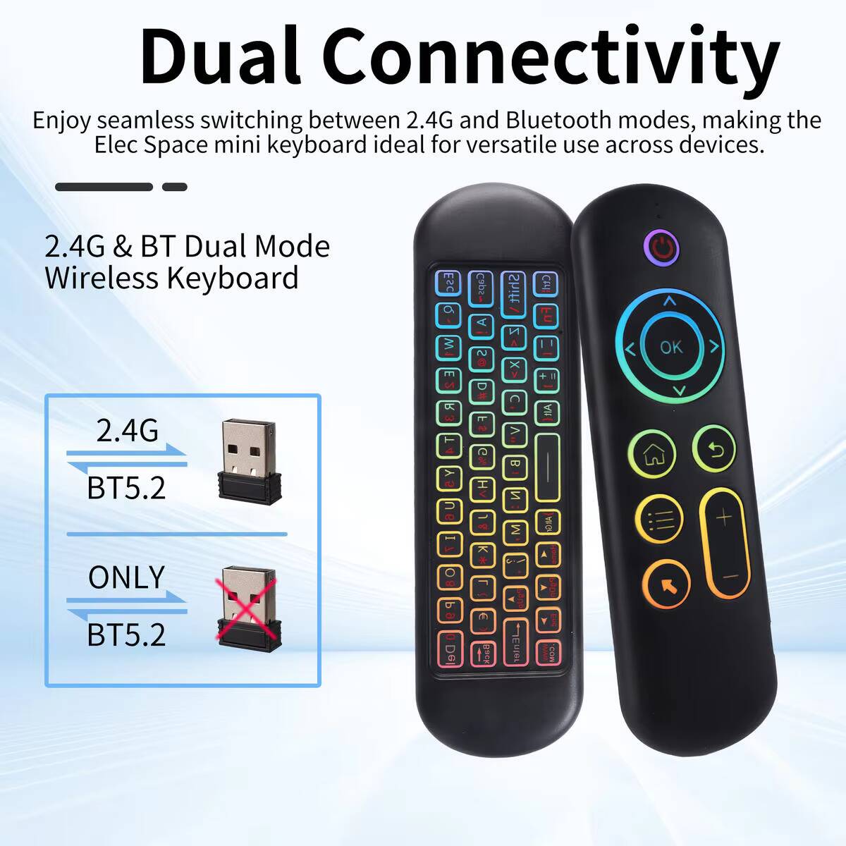 Bluetooth 2.4G Çift Modlu Mini - Smart Home Keyboard incelemesi ve fiyatı