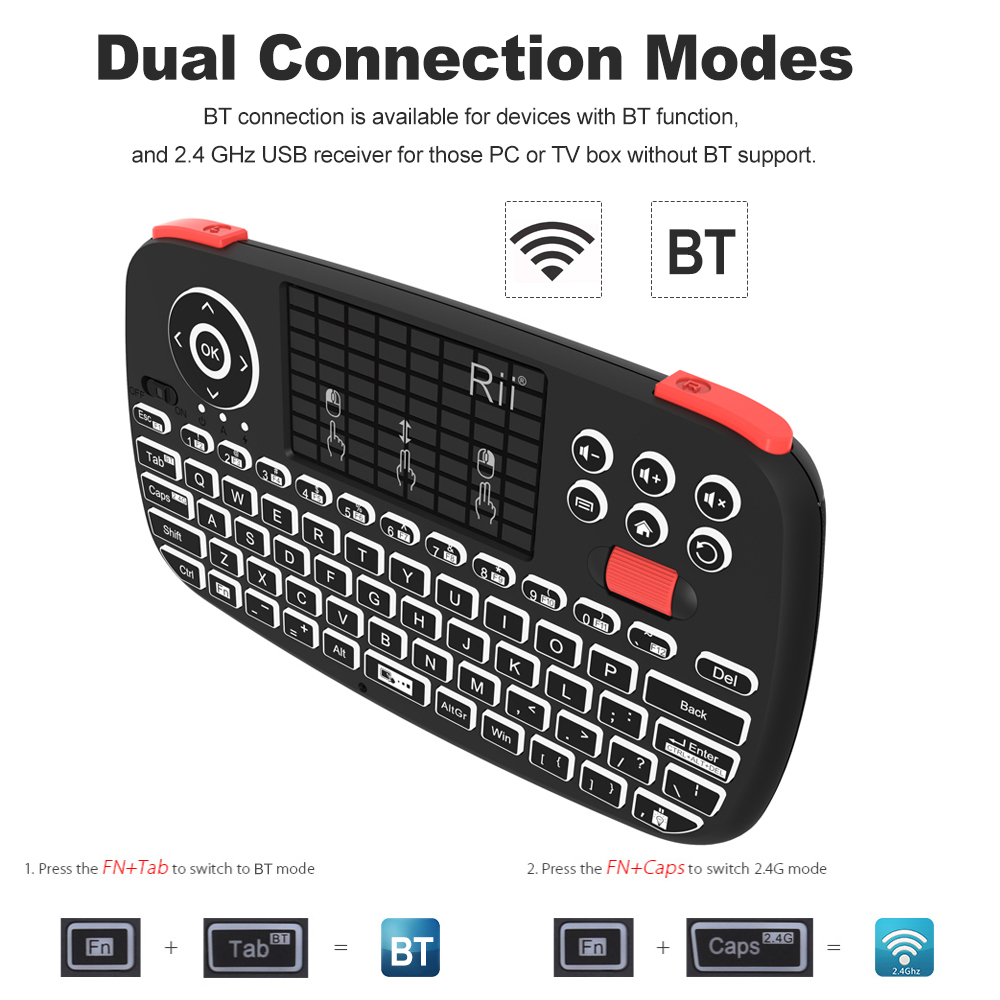 Rii I4 Mini BT Kablosuz Klavye - Smart Home Keyboard incelemesi ve fiyatı